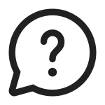 Chat Help SVG Icon
